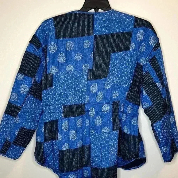 Zara Blue Patchwork Jacket - Picture 5 of 6